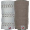 Lodger Swaddler Solid Matcha 2balenie 110 x 110 cm Birch/Buffalo