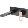 Imex SUECIA podomietková umývadlová batéria čierna matná / ružové zlato BDC032-4NOR