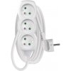 Predlžovací kábel 2 m / 3 zásuvky / biely / PVC / 1 mm2 Emos P0312