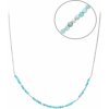 jantario Strieborný náhrdelník s amazonitom Drobné korálky 102046