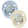 BIBS X LIBERTY De Lux cumlíky zo silikónu 2ks one size 0-3 roky - Ivory / Baby Blue