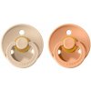 BIBS Colour cumlíky z prírodného kaučuku 2ks - Vanilla / Peach - 2 (6–18 mesiacov)