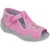 Befado detské papuče Zapínanie ružové, veľkosť 21