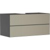 Hansgrohe Xevolos E Umývadlová skrinka 118x56x55 cm, 2 zásuvky, matná sivá/bronz 54195390-HG