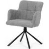 Jedálenská stolička, sivá, látka, DCH-T1122 GREY2 Farba: Šedá