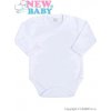 NEW BABY Dojčenské body celorozopínacie New Baby Classic Biele Veľ. 56 (0-3m)