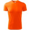 MALFINI Tričko Fantasy 124, krátký rukvá, pánské MAL-1249117 2XL Oranžová neon