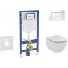 Geberit Duofix - Set predstenovej inštalácie, klozetu Tesi a dosky, tlačidlo Sigma30, biela/chróm SANI11CD3120