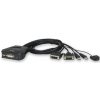 Aten CS-22D 2-port DVI KVM USB mini, integrované kabely