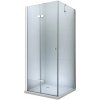 MEXEN/S - Sprchovací kút zalamovací Lima 80x80, sklo číre, chróm + vanička 856-080-080-00-00-4010