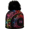 RDX Zimná čiapka s brmbolcom Farebná mandala čierna