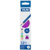 Pastelky MILAN Ergo Grip trojhranné 12 ks, Purple
