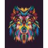 zuty Maľovanie podľa čísel - Vlk vo farbách, 80x100 cm, vypnuté plátno na rám (8596530028116)
