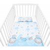 NEW BABY 2-dielne posteľné obliečky 90/120 cm Sloníky 120x90 modrá