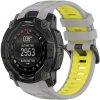 VSETKONAMOBIL 107921 SPORTY Vymeniteľný silikónový remienok Garmin Instinct 3 50mm GRAY YELLOW