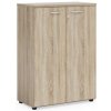 BASIC Policová skriňa , so zámkom, 80x40x111,7cm, dub Sonoma