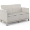KETER SCANDI FORMA 2 SEATER SOFA - Pebble grey/Soft biege
