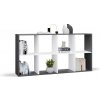 Regál MALAX 2X4 - antracit + biela