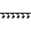 6 x koľajnicový reflektor stropná lampa GU10 LED + koľajnicový kábel 2 m 1-fázový