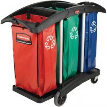 Prepravný vozík Pojazdný stojan Rubbermaid Triple na odpadkové vrecia