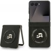 Karl Lagerfeld - Leather Karl & Choupette Pins MagSafe puzdro pre Samsung Galaxy Z Flip7 - čierne