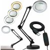 LED stolová lampa 8W CCT kresliarska stolová 3x zväčšovacie sklo lupa LUCA 2 čierna LUMILED