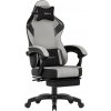 Herné sivé kreslo Huzaro FORCE 3.7 GREY s opierkou nôh, FORCE 3.7 GREY SKL2