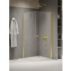 New Trendy New Soleo Light Gold sprchovací kút 120x90 cm štvorcová zlatá lesklé/priehľadné sklo K-1844