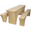 TENTino Elastický poťah STANDARD na pivný set 220x50 - 220x70 cm ŠAMPAŇ / CHAMPAGNE