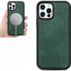 AppleKing kryt z PU kože kompatibilný s bezdrôtovým nabíjaním pre iPhone 12 Pro Max - zelený - možnosť vrátiť tovar ZADARMO do 30tich dní