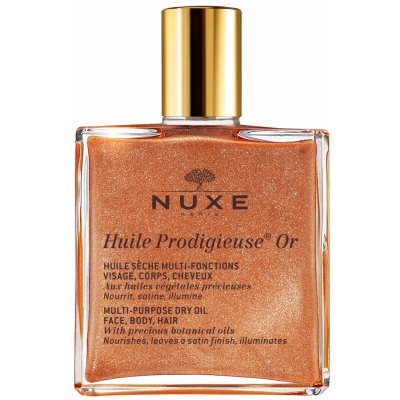 Nuxe Huile Prodigieuse OR multifunkčný suchý olej s trblietkami na tvár, telo a vlasy 50 ml