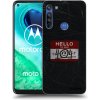Picasee silikónový prehľadný obal pre Motorola Moto G8 - HELLO 404