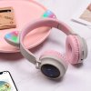 Bezdrôtové slúchadlá Bluetooth 5.0 do uší MAČACIE UŠI Svietiace LED