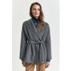 Gant handstitched belted jacket charcoal melange