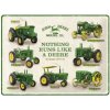 Plechová ceduľa John Deere - Model Chart, 30 x 40 cm