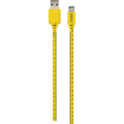 Schwaiger WKC10 511 USB USB 2.0 USB-A zástrčka, USB-C ™ zástrčka, 1,2m, černo-žlutý