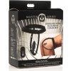 Master Series Bum-Tastic 28X Silicone Anal Plug with Harness & Remote Control Black