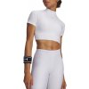 Under Armour Dámske tričko HeatGear Crop Mock SS White