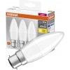 3x LED žiarovka B37 sviečka B22d 4,9W = 40W 470lm 2700K teplá biela 200° BASE Osram