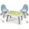 Set stôl KidTable Life Smoby šedozelený výška 45 cm s dvoma stoličkami s UV filtrom