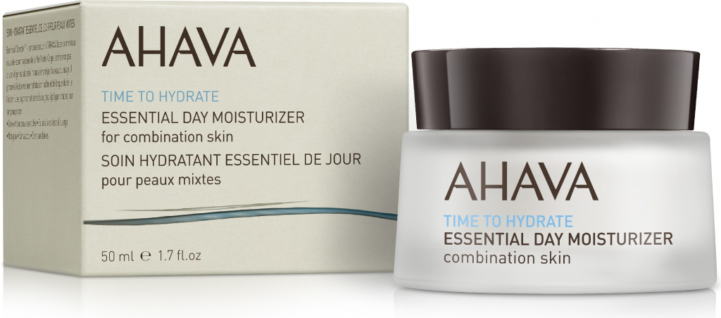 Ahava Time to Hydrate Essential Day Moisturizer denný hydratačný krém pre zmiešanú pleť 50 ml