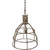 Clayre & Eef Béžová antik závesná lampa Hillo - Ø 39*47 cm E27/max 1*40W - Clayre & Eef