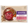 Purina One Adult Mini Sensitive losos ve šťávě 4 x 85 g