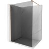 Mexen Kioto, sprchová zástena Walk-In 100 x 200 cm, 8mm šedé sklo, medený matný profil, 800-100-101-65-40