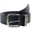 Čierny kožený opasok pre mužov, 115 cm