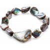 Nefertitis Paua Abalon perleť náramok z nepravidelných kúskov NF17257 - obvod cca 16 až 21 cm