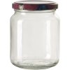 Zaváracie poháre Gastro 390 ml, skrutkovacie viečko s ovocným motívom, sada 6 ks