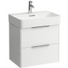 Kúpeľňová skrinka pod umývadlo Laufen Base 58,5x52,5x39 cm biela mat H4022521102601
