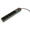GEMBIRD Prepäťová ochrana, 5 zásuviek, 1, 5m, čierna