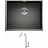 Blanco ZEROX 500-U nerez Dark Steel 526243 + Deante ASTER BCA 062M chróm